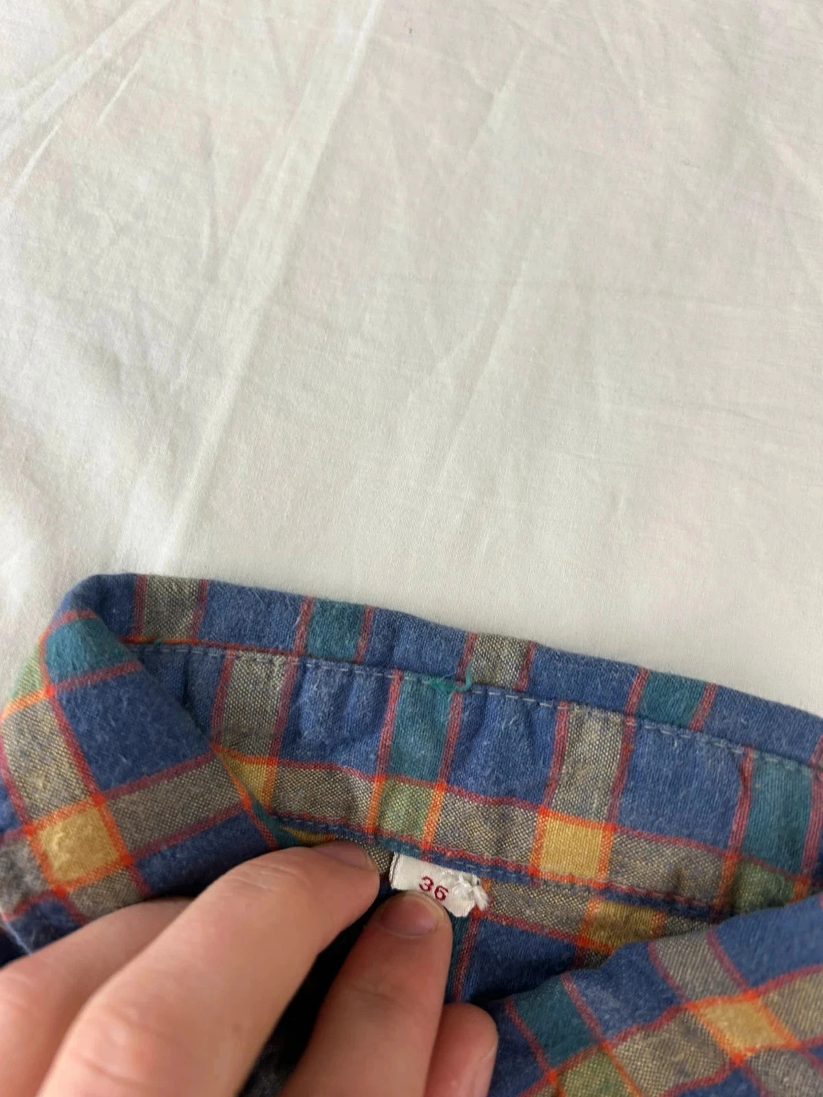 Camisa a cuadros vintage azul marino – photo 6